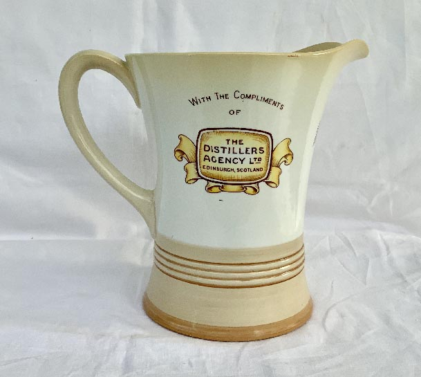Scarce King George IV Whisky musical jug made by Shelley